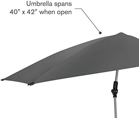 Sport-Brella Versa-Brella SPF 50+ Adjustable Umbrella with Universal Clamp