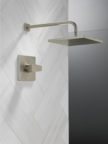 Delta Faucet Modern Raincan Square Single-Function Shower Valve Trim Kit Gold, Shower Faucet Set, Rainfall Shower Head Gold, Delta Shower Kit, Champagne Bronze T14268-CZ-PP (Valve Not Included)