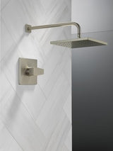 Delta Faucet Modern Raincan Square Single-Function Shower Valve Trim Kit Gold, Shower Faucet Set, Rainfall Shower Head Gold, Delta Shower Kit, Champagne Bronze T14268-CZ-PP (Valve Not Included)