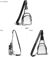 Clear bags Stadium Approved Crossbody Sling Bag Fanny Pack Backpack Purses for Women Men Belt bag for stadium events