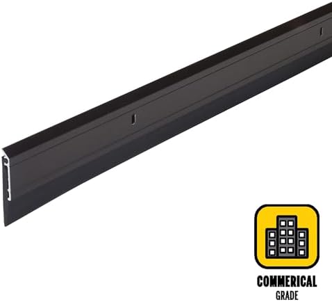 M-D Building Products 69609 All-Season Door Sweep, Heavy Duty Aluminum, Ideal for Residential & Commercial Use, Easy Installation with Heavy Rubber Seal, Ensure Comfort and Security (48 Inch, Bronze)