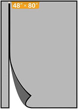 Yotache Reversible Left Right Side Opening Magnetic Screen Door Fits Door Size 48 x 80, Reinforced Sewing Mesh for Balcony, French, Sliding Glass Door, Actual Screen Size 50" x 81"