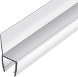 2-Pack Butecare Frameless Shower Door Side Seal Strip for 3/8" Glass Doors, Vertical Polycarbonate H-Jamb 180 Degree 78" Long