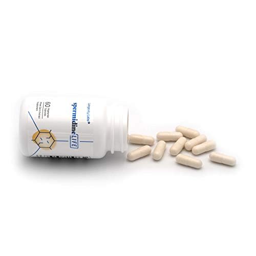 LONGEVITY LABS + spermidineLIFE Natural Supplement, Non-Synthetic Plant-Based Wheat Germ Extract with High Spermidine & Zinc for Cell Renewal, Vegan, for Women & Men, 60 Capsules