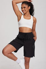 Oalka Women's Hiking Shorts Lightweight Zipper Pockets Cargo Quick Dry Summer Shorts