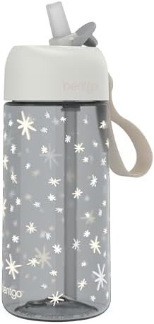Bentgo Kids Water Bottle (Whimsy & Wonder Collection) - Leak-Proof Durable Tritan 15 oz. Cup for Kids/Toddlers 3+; Flip-Up Safe-Sip Straw for School, Sports, Daycare, Camp & More (Starry Sprinkle)