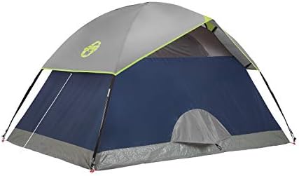 Coleman Sundome Camping Tent with Rainfly, 2/3/4/6 Person Tent Sets Up in 10 Mins, Weatherproof Shelter for Camping, Festivals, Backyard, Sleepovers, & More