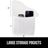 GORILLA GRIP Patent Pending Bed Wedge Pillow Headboard Gap Filler, Comfortable and Supportive High Density Foam Angled Pillows, Stay in Place Gripping Dots, Wedges Between Mattress, Twin/XL Size White