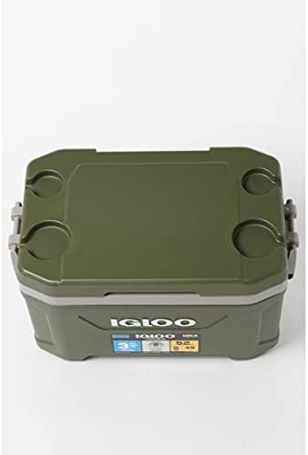 Igloo 60367 Sportsman Latitude 52 Cooler Box, Approx. 11.2 gal (49 L), Sportsman, Latitude, Outdoor, Camping, Leisure, Fishing, Green