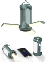 Foldable Camping Light Rechargeable Lantern, 10000mAh Power Bank, Portable Flashlight, IP54 Waterproof, 1/4" Screw Adapter, 750LM, 5 Modes, LED Tent Light for Camping, Hiking, Fishing