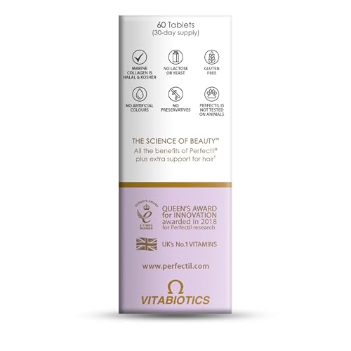 Perfectil Vitabiotics Multivitamin | Hair Growth and Thickening Formula | Supports Thicker, Healthy Hair | Vitamin D, E, Collagen, Biotin, and More