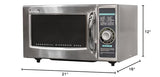 Sharp R-21LCFS Medium-Duty Commercial Microwave Oven with Dial Timer, Stainless Steel, 1000-Watts, 120-Volts