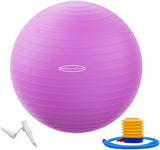 Anti-Burst and Slip Resistant Exercise Ball - Yoga, Fitness, Birthing Ball With Quick Pump, 2,000-Pound Capacity, Multiple Colors and Sizes
