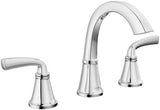 Delta Geist Chrome Bathroom Faucet 3 Hole, 8 Inch Widespread Bathroom Sink Faucet for Vanity, Push-Pop Drain Assembly, Chrome 35864LF