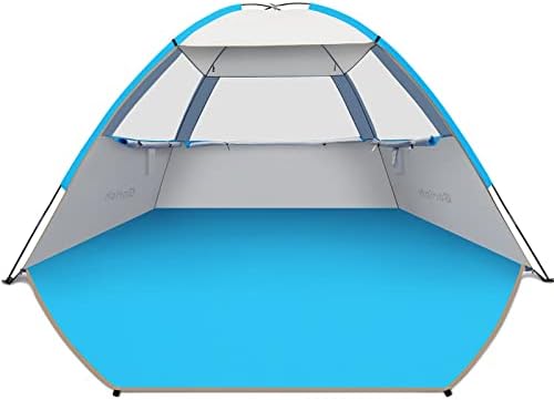 Gorich Beach Tent Sun Shelter for 3/4-5/6-7/8-10 Person with UPF 50＋ UV Protection, Lightweight & Easy Setup Beach Shade Canopy, Portable Beach Shade Tent Beach Cabana
