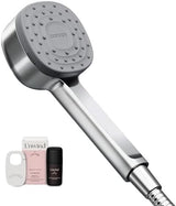 Canopy Handheld Filtered Shower Head & Scalp Massager - High Pressure Shower Head Filter for Hard Water - Reduce Impurities for Healthier Scalp, Skin & Hair - Hair Growth - Chrome