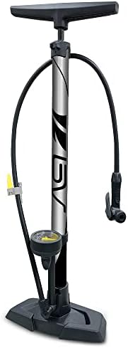 BV Bicycle Pump Durable Bike Floor Pump 17/24 inch Smart Valve Head, 160 psi, Automatically Reversible Presta and Schrader