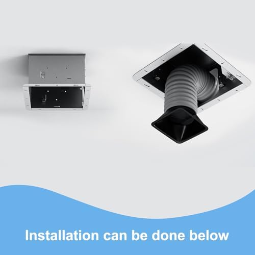 Tech Drive Bathroom Exhaust Fan with Light, 110 CFM, Super Quiet 1.2 Sone Bathroom Fan with Light,1000lm Dimmable 3CCT LED Light 3000K/4000K/5000K Selectable,Energy Star Ventilation Fan,White