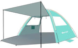Gorich Beach Tent with Canopy - Easy Setup 3-6 Person Portable Sun Shelter, UPF 50+ UV Protection Sun Shade, Lightweight & Compact Beach Cabana for Family Travel