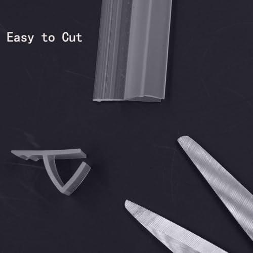 Glass Door Side Seal Strip 98 Inch Frameless Shower Door Sweep for 1/4" Framelss Glass Door Flexible