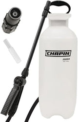 Chapin 20003 Made in USA 3-Gallon Lawn and Garden Pump Pressured Sprayer, for Spraying Plants, Garden Watering, Lawns, Weeds and Pests, Translucent White