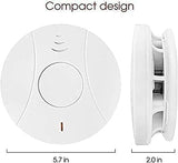 4 Pack Photoelectric Smoke and Carbon Monoxide Detector, Smoke Alarm Sealed-in 10 Year Lithium Battery-Operated (White)