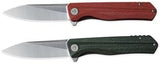Petrified fish G10 handle D2 steel blade 2CR13 liner ball bearing flipper folding knife camping hunting EDC pocket tool PF818 (Gray, Satin)