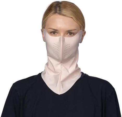 Korea Cooling UPF 50+ UV Sun Protection Face Mask with Neck Coverage – Breathable for Golf, Hiking, Fishing & Outdoors