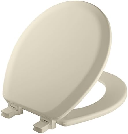 Mayfair Cameron Biscuit Toilet Seat, Non Slip Heavy Duty Wood, Easy Clean, Round