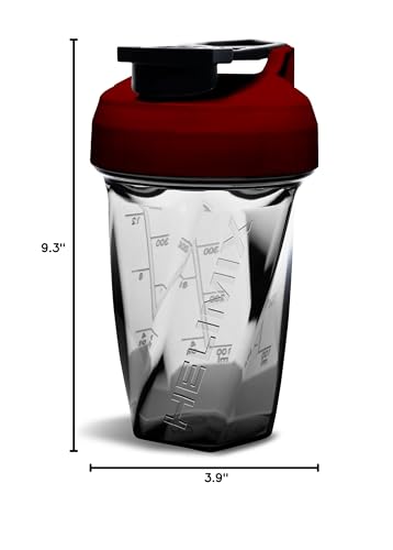 HELIMIX 1.5 Vortex Blender Shaker Bottle Holds Upto 20oz | No Blending Ball or Whisk | USA Made | Portable Pre Workout Whey Protein Drink Shaker Cup | Mixes Cocktails Smoothies Shakes | Top Rack Safe