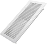 4x14 Inch Floor Register - Heavy Duty Steel Walkable Floor Vents - Easy Adjust Air Supply Lever - Vent Covers for Home (White)