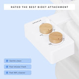 TUSHY 3.0 Spa Bidet Attachment. Cool to Warm Water. It's Time to Replace Toilet Paper, Fresh Water Spray (Requires Sink Access for Optional Temperature Control), Bamboo