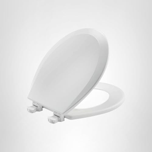 Bemis 1500EC 390 Lift-Off Wood Elongated Toilet Seat, Cotton White (Pack of 1)