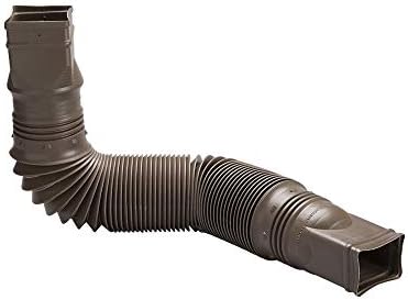 WholesalePlumbing Supply 2-Pack Brown Flexible Downspout Extension Gutter Connector Rainwater Drainage,FD-85019-2PK