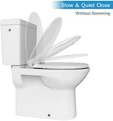 Toilet Seat, Round Toilet Seat with Toddler Seat Built in, Potty Training Toilet Seat Round Fits Both Adult and Child, with Slow Close and Magnets- Round