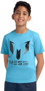 Boys' Lifestyle Short Sleeve T-Shirt, Slim-fit Logo Tee, Cotton Blend Fabric