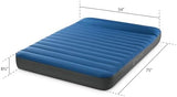 Intex 60412E TruAire Luxury Camping Mattress: Fiber-Tech – Puncture-Resistant Laminate – QuickFill USB Air Pump – 600lb Weight Capacity – Full Size, Blue