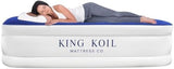 King Koil Luxury Full-Size Air Mattress with Built-In High-Speed Pump & Built-In Pillow Top, 20" Inflatable Double High Airbed for Home, Camping & Guest Comfort, Waterproof & Portable, 1-Year Warranty