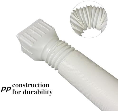 2 Pack Flexible Rain Gutter Downspout Extensions,Drain Downspout Extender,Gutter Extension Flexible,Down Spout Drain Extension Pipes,Extendable from 21 to 60 Inches (Brown)