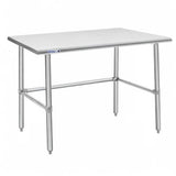 Hally Open Base Stainless Steel Table 30 x 48 Inches, NSF Commercial Heavy Duty Prep & Work Table with Galvanized Legs for Restaurant, Home and Hotel