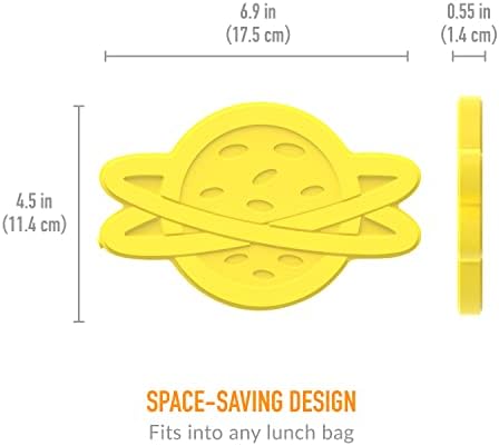 Bentgo Buddies Reusable Ice Packs - Slim Ice Packs for Lunch Boxes, Lunch Bags, and Coolers - Multicolored 4-Pack (Planet)