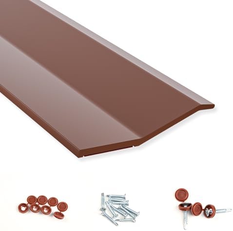 Garage Door Seal Top and Sides, 40 FT Universal TPE Weather Stripping Garage Door Trim Seal Weatherproofing Garage Door Seals with Nails and Lids in Brown