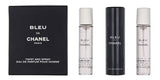 CHANEL Bleu De Eau De Parfum Travel Spray for Men 3 X 0.7 Oz, 2.1 Fl Oz, 3 pc set (purse spray)