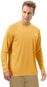 Roadbox Mens UPF 50+ UV Sun Protection Shirts Outdoor Long Sleeve SPF Rash Guard for Fishing Hiking Swimming Running