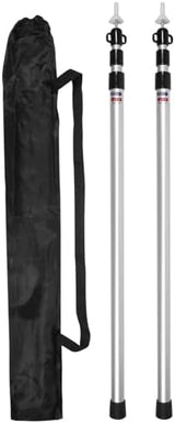Tarp Poles, Telescoping Tent Poles, Ultra-Lightweight Portable Aluminum Sun Shade Poles That Extends Up to 7'6",Suitable for Camping, Tent, Awning, Beach Shelter(2 PCS)