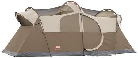 Coleman WeatherMaster 10-Person Tent with Rainfly & Room Divider, Spacious Weatherproof Family Tent with Carry Bag