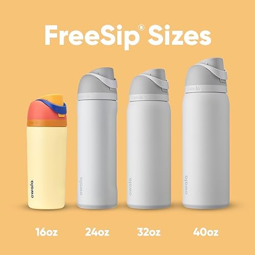 Kids FreeSip Insulated Stainless Steel Water Bottle with Straw, BPA-Free Sports Water Bottle, Great for Travel, 16 oz, Misty Horizon