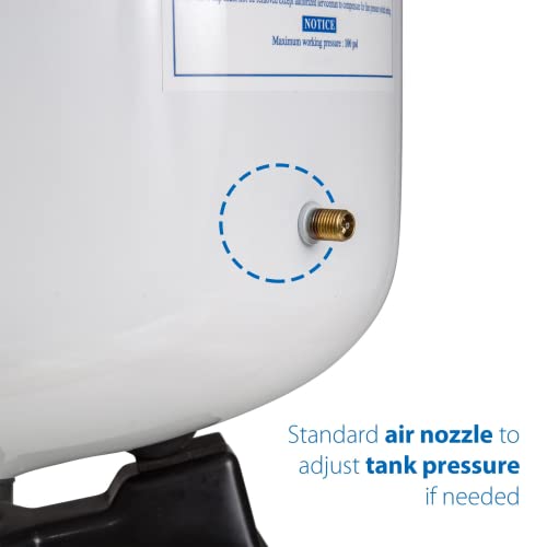 iSpring T55M 5.5 Gallon Residential Pre-Pressurized Water Storage Tank for Reverse Osmosis (RO) Systems , White