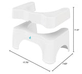 Squatty Potty The Original Bathroom Toilet Stool - Adjustable 2.0, Convertible to 7" or 9" Height with Removable Topper for Adults and Kids White