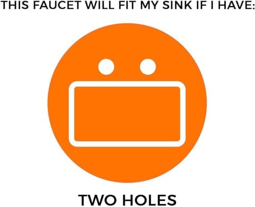 Pacific Bay Lynden Bathroom Sink Faucet - Metallic Plating Over Lightweight ABS Plastic (Chrome) - 2 Pack